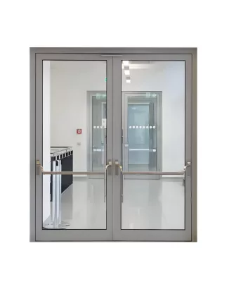 fire glass door
