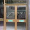 fire glass door