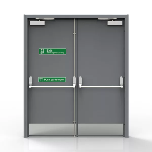UL steel double leaf fire rated doors