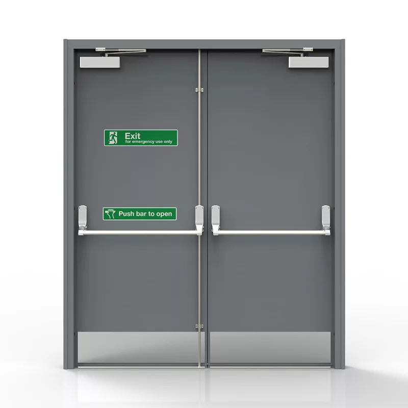 UL steel double leaf fire rated doors