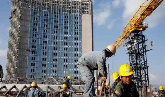 African construction site