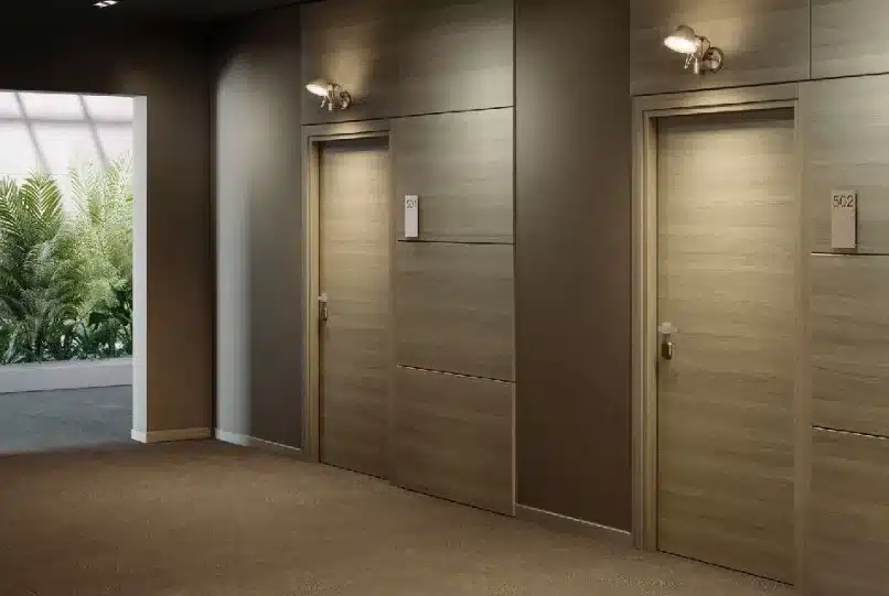 Saudi Arabia wooden hotel fire door UL